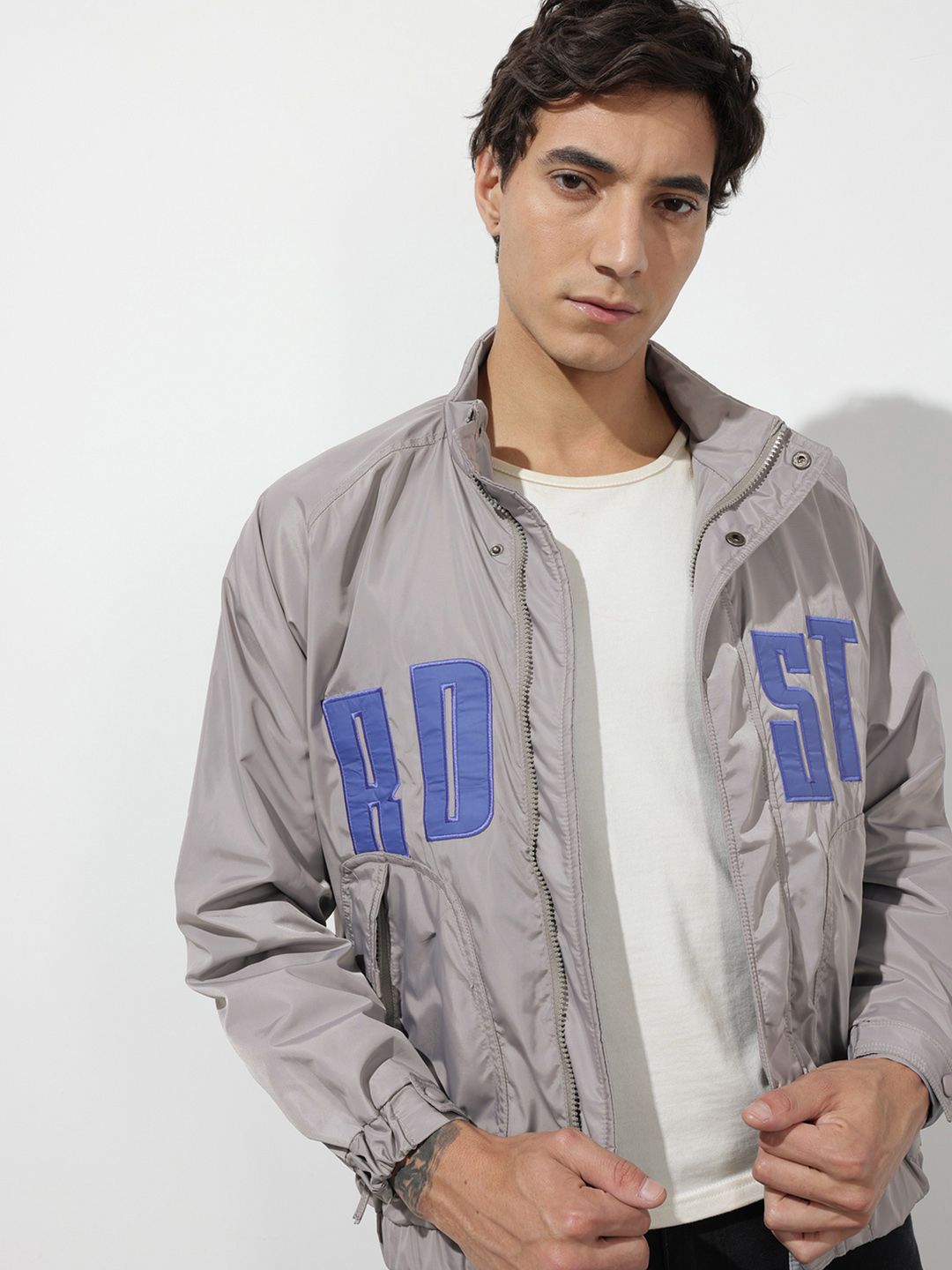 The Roadster Life Co. Brand Logo Applique Bomber Jacket