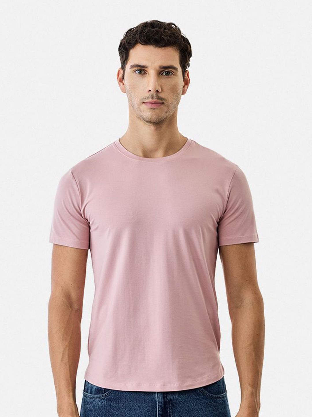 Snitch Blended Round Neck Short Sleeves T-shirt