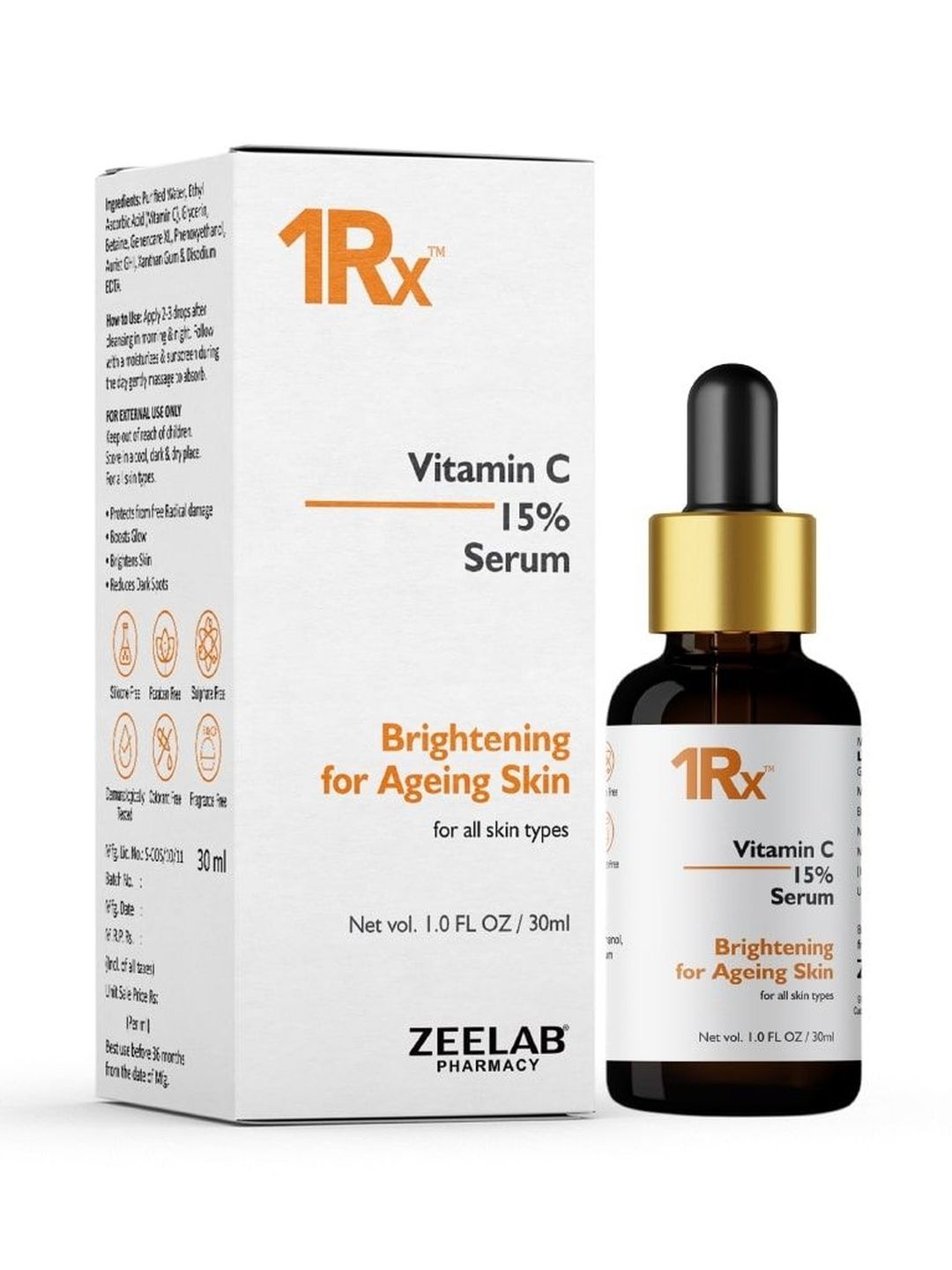 Buy ZEELAB PHARMACY 15% Vitamin C Serum For Skin Brightening - 30
