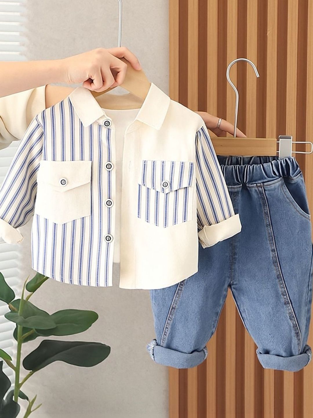 Googo Gaaga Boys Striped Shirt With Trousers