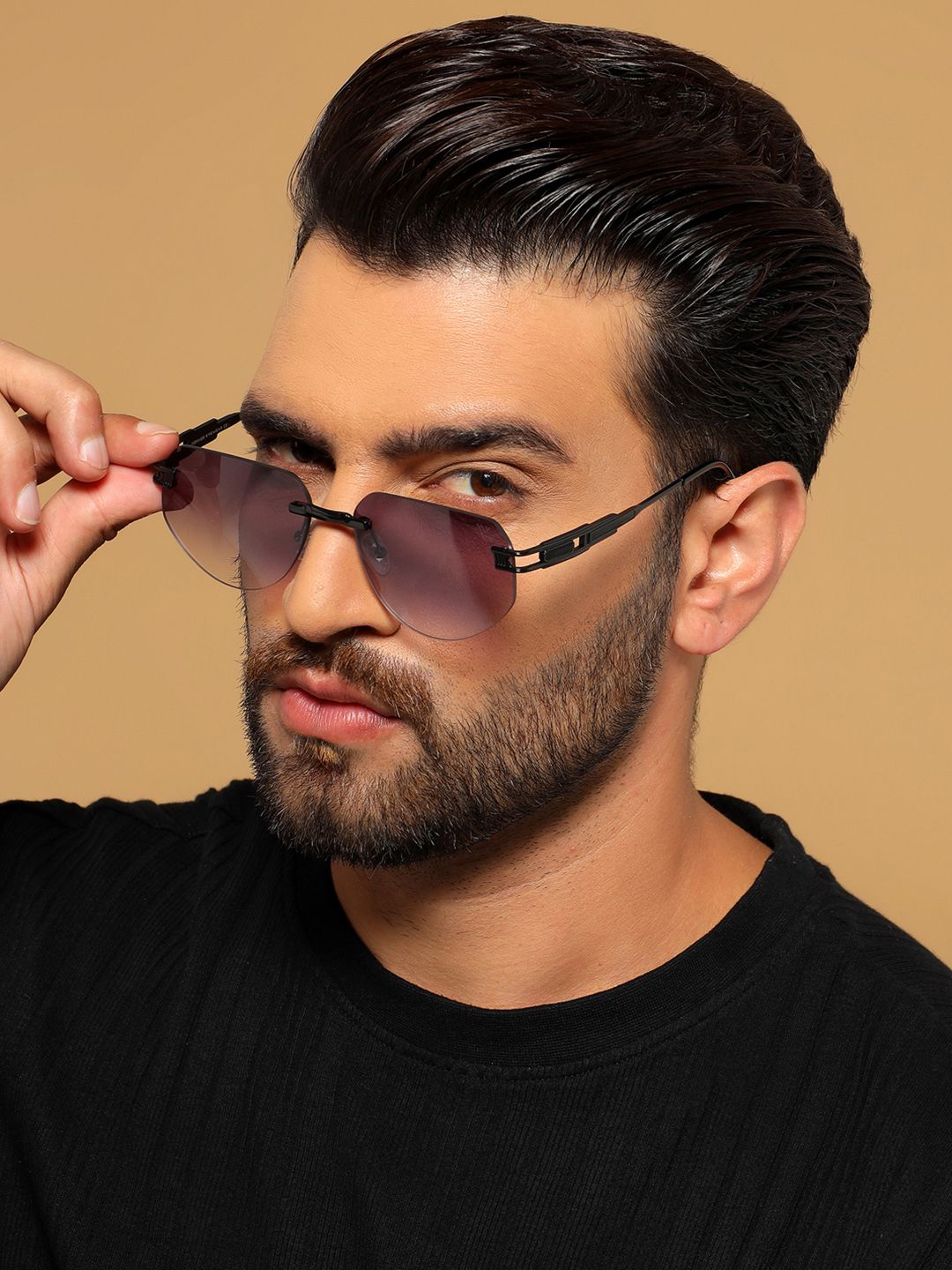 Mirage: Voyage Lumière Buy Voyage Unisex Rimless Sunglasses with UV Protected Lens