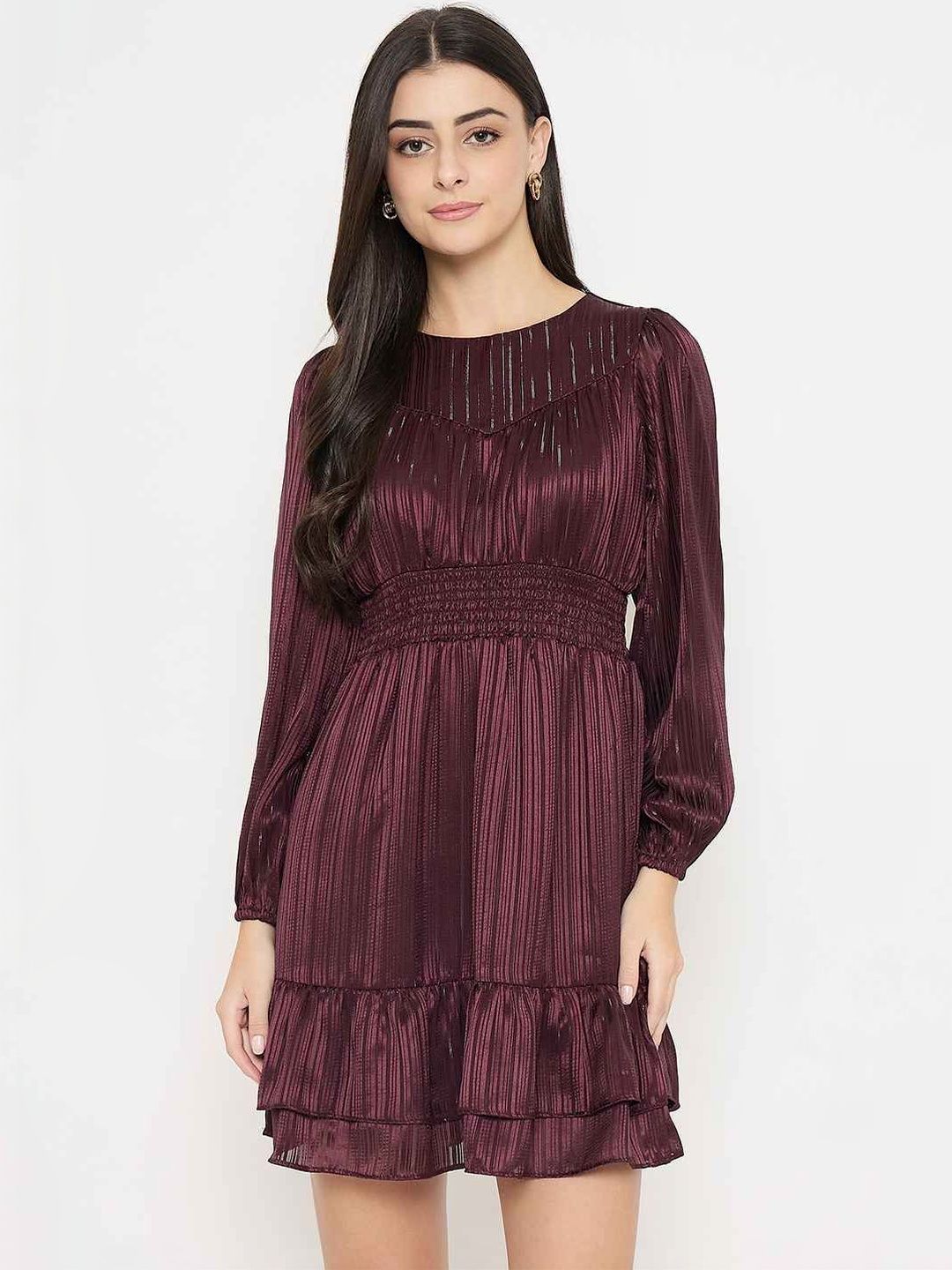 Madame Madame Puff Sleeve Fit & Flare Dress