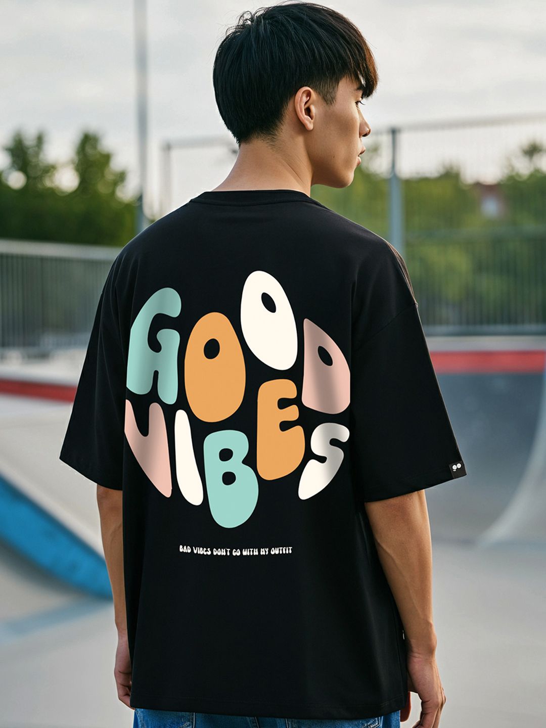 Bewakoof Men Typography Printed Extended Sleeves Pure Cotton Oversized T-shirt