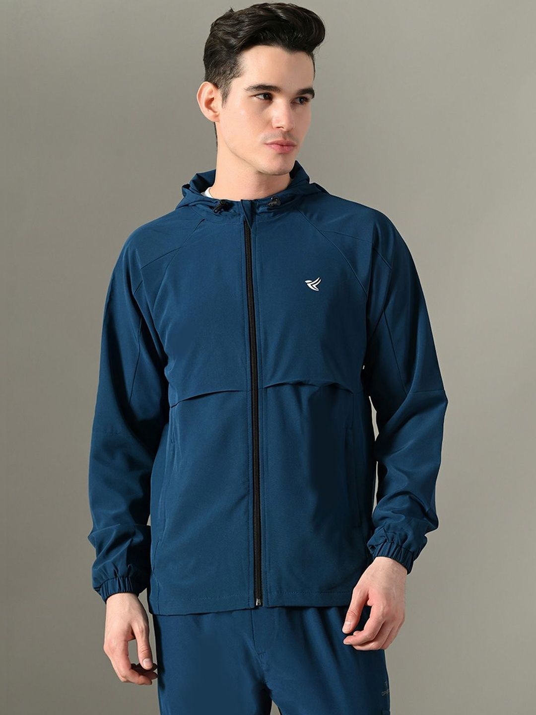 Dpassion Men Brand Logo Lightweight Sporty Jacket