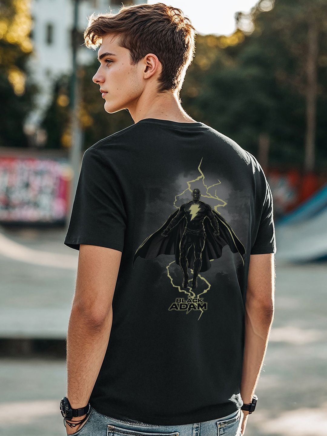 Bewakoof Pure Cotton Black Printed T-shirt