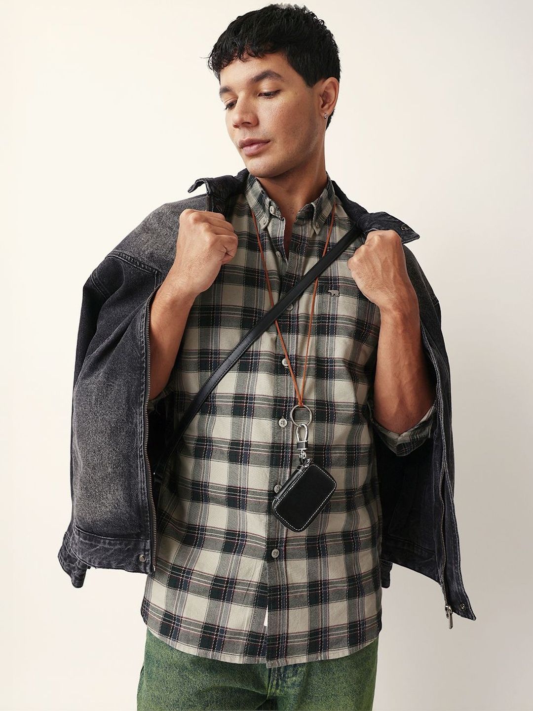 THE BEAR HOUSE Men Slim Fit Checked Casual Shirt