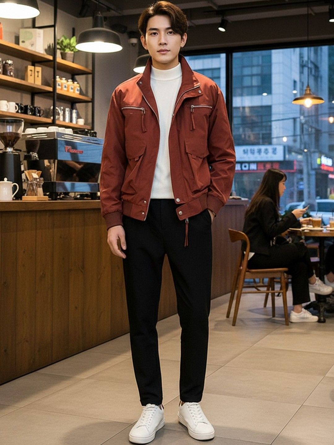 HERE&NOW Men Bomber Jacket