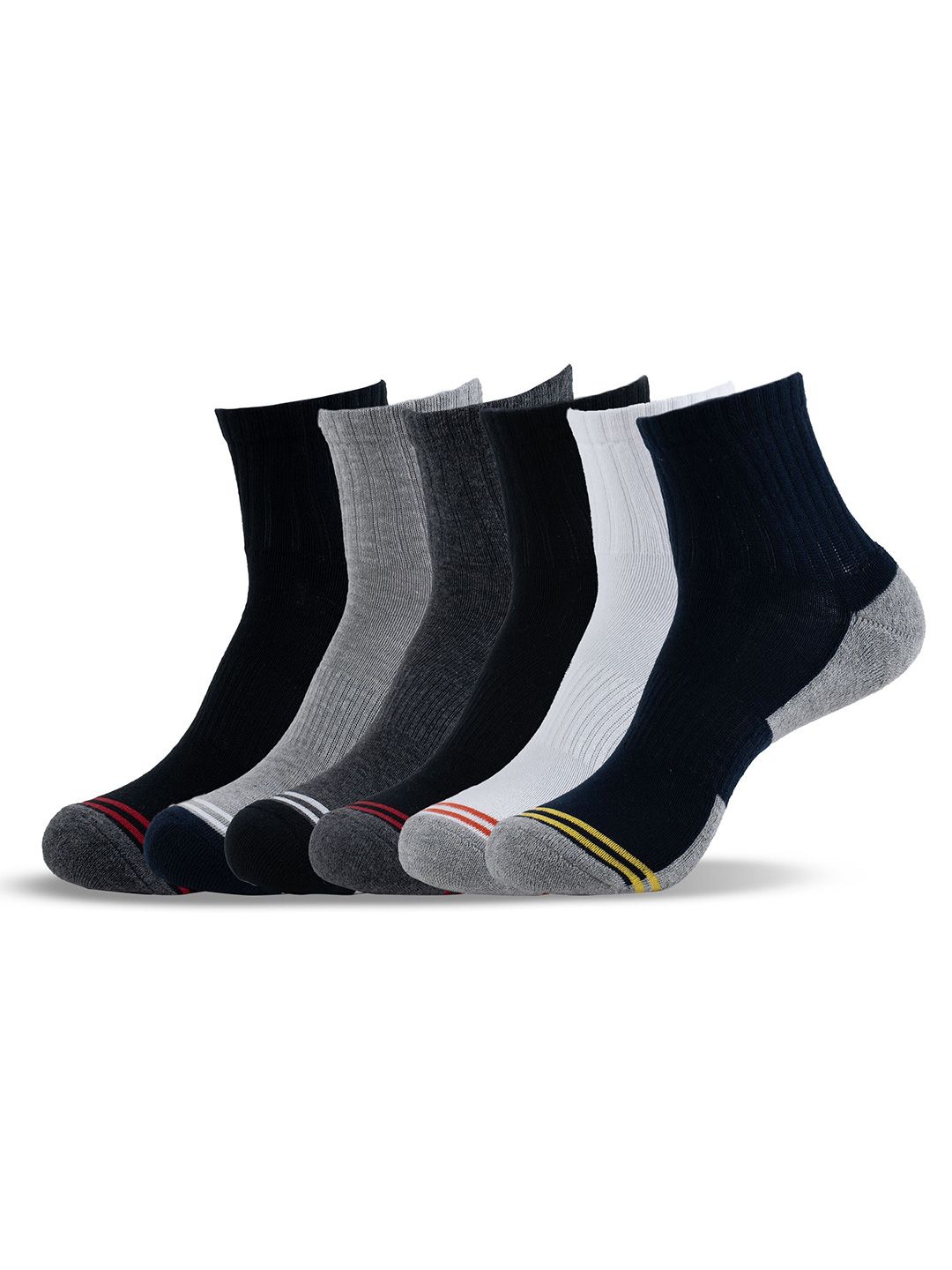 Socksxpress Men Pack Of 6 Ankle-Length Sports Socks