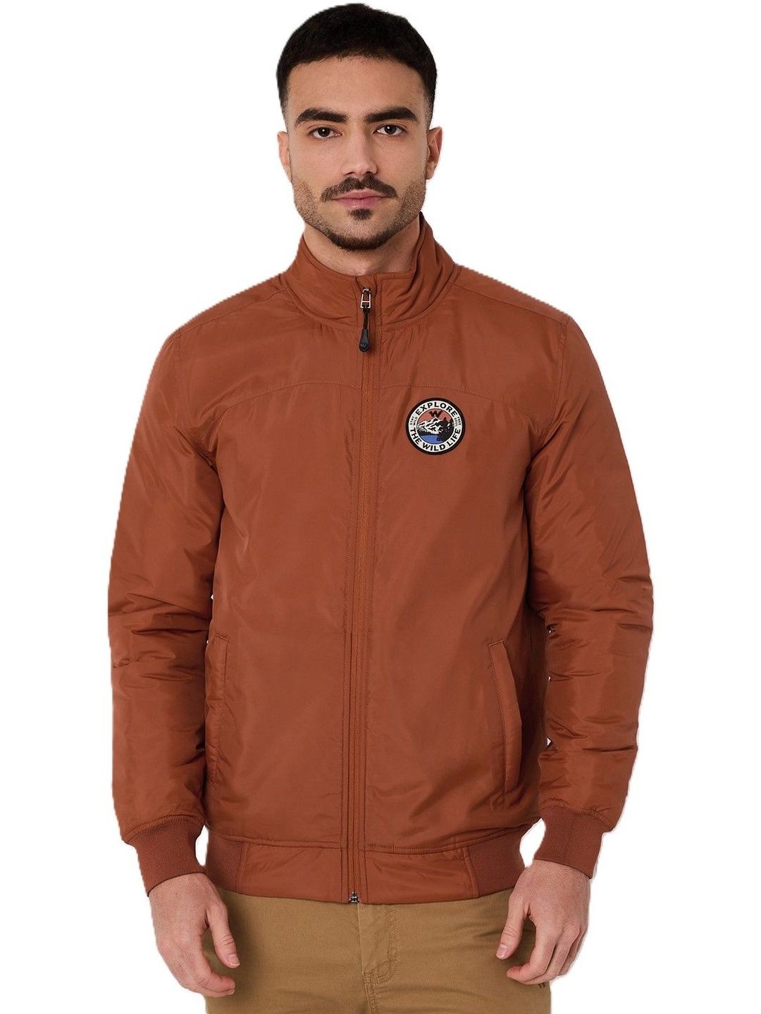 Wildcraft Men Brand Logo Water Resistant Bomber Jacket