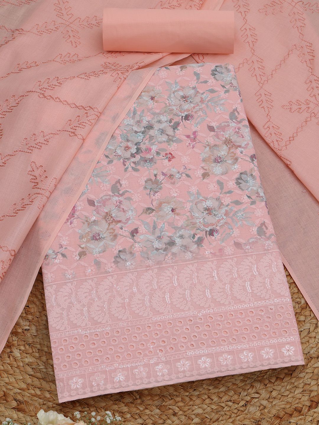 Soch Printed Pure Cotton Unstitched Dress Material