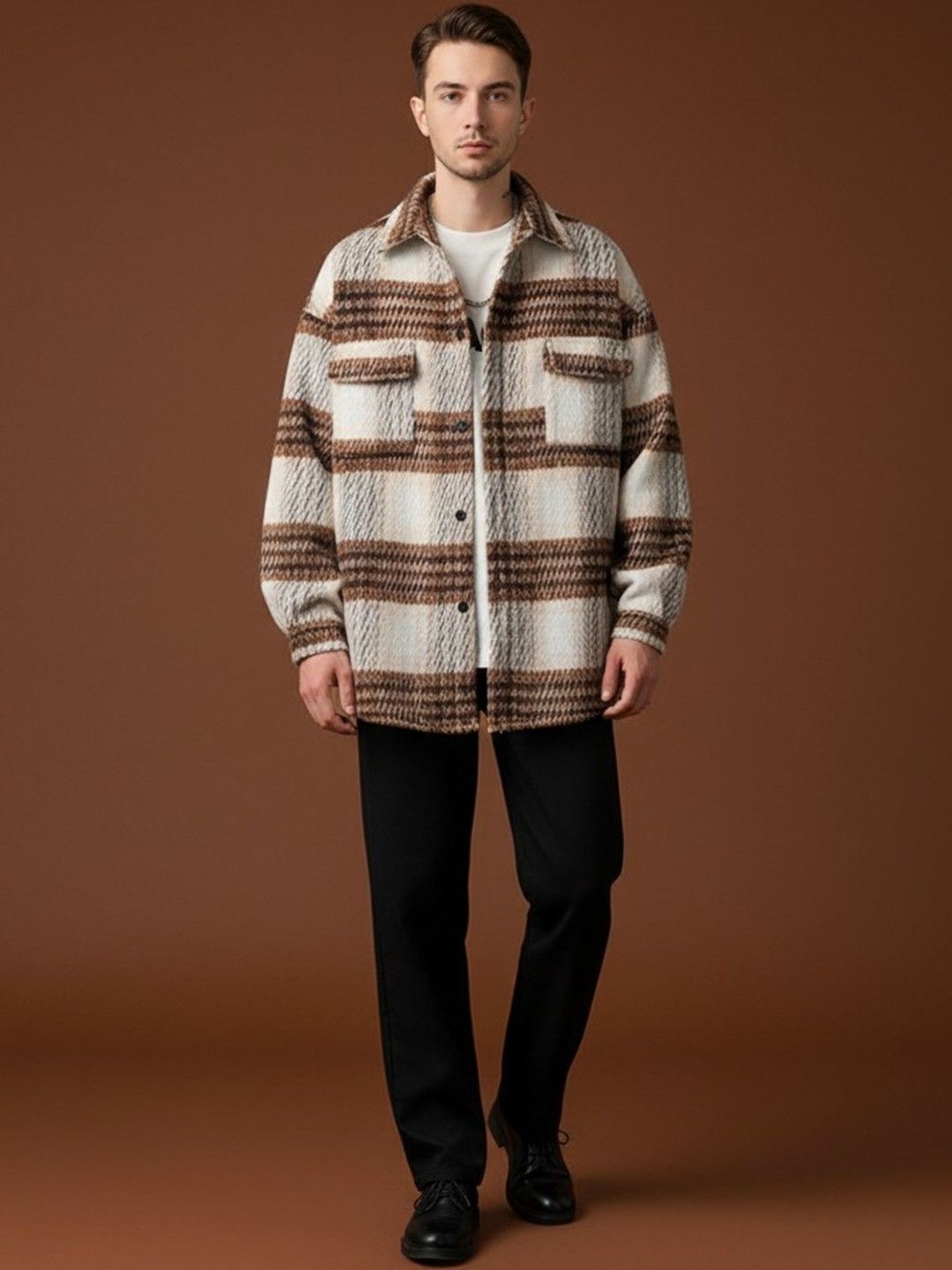 HERE&NOW Men Checked Padded Jacket