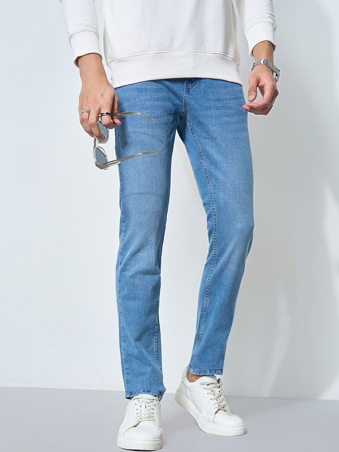 SF JEANS by Pantaloons Men Skinny Fit Mid-Rise Light Fade Jeans