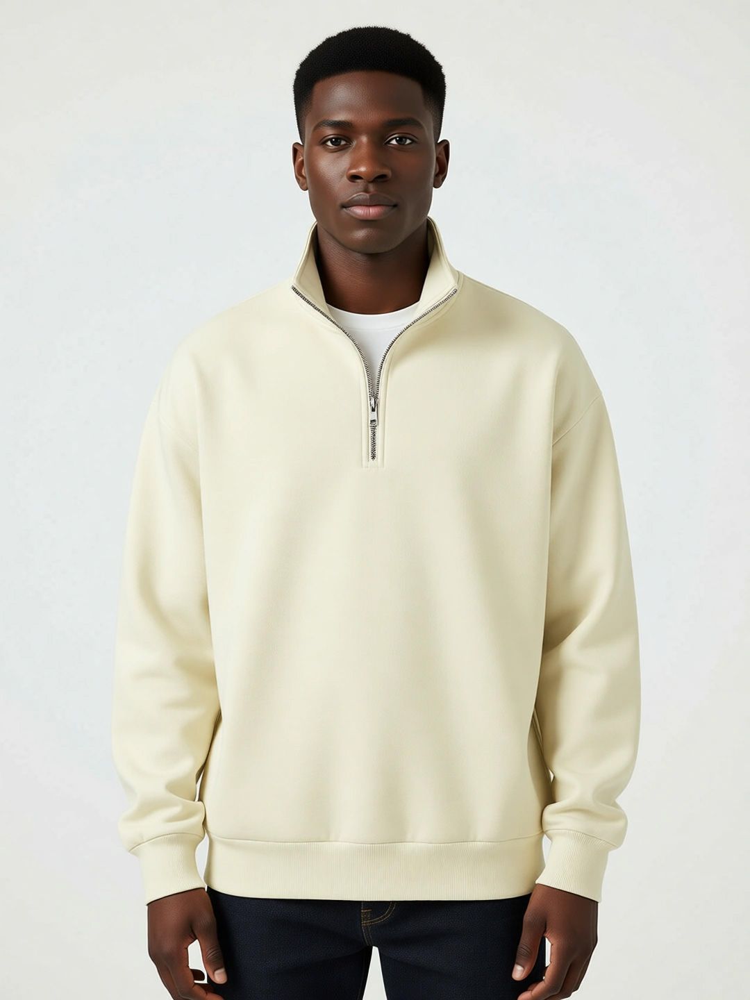 Fashion And Youth Men Shirt Collar Sweatshirt
