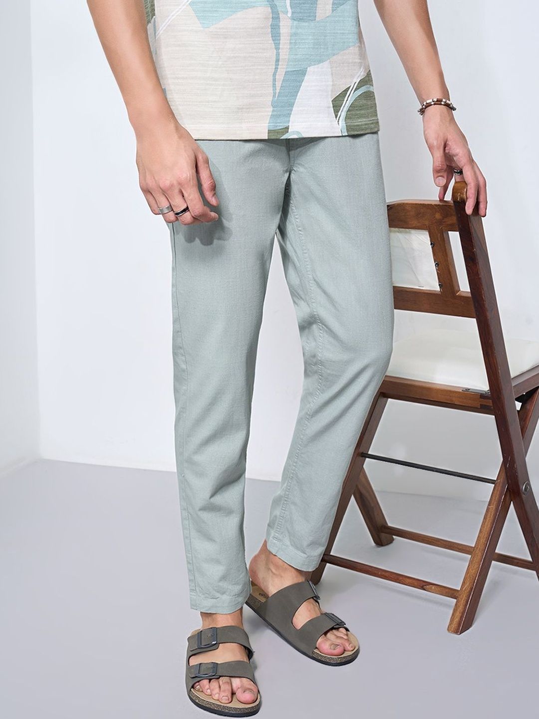 7 Alt by Pantaloons Men Slim Fit Trousers