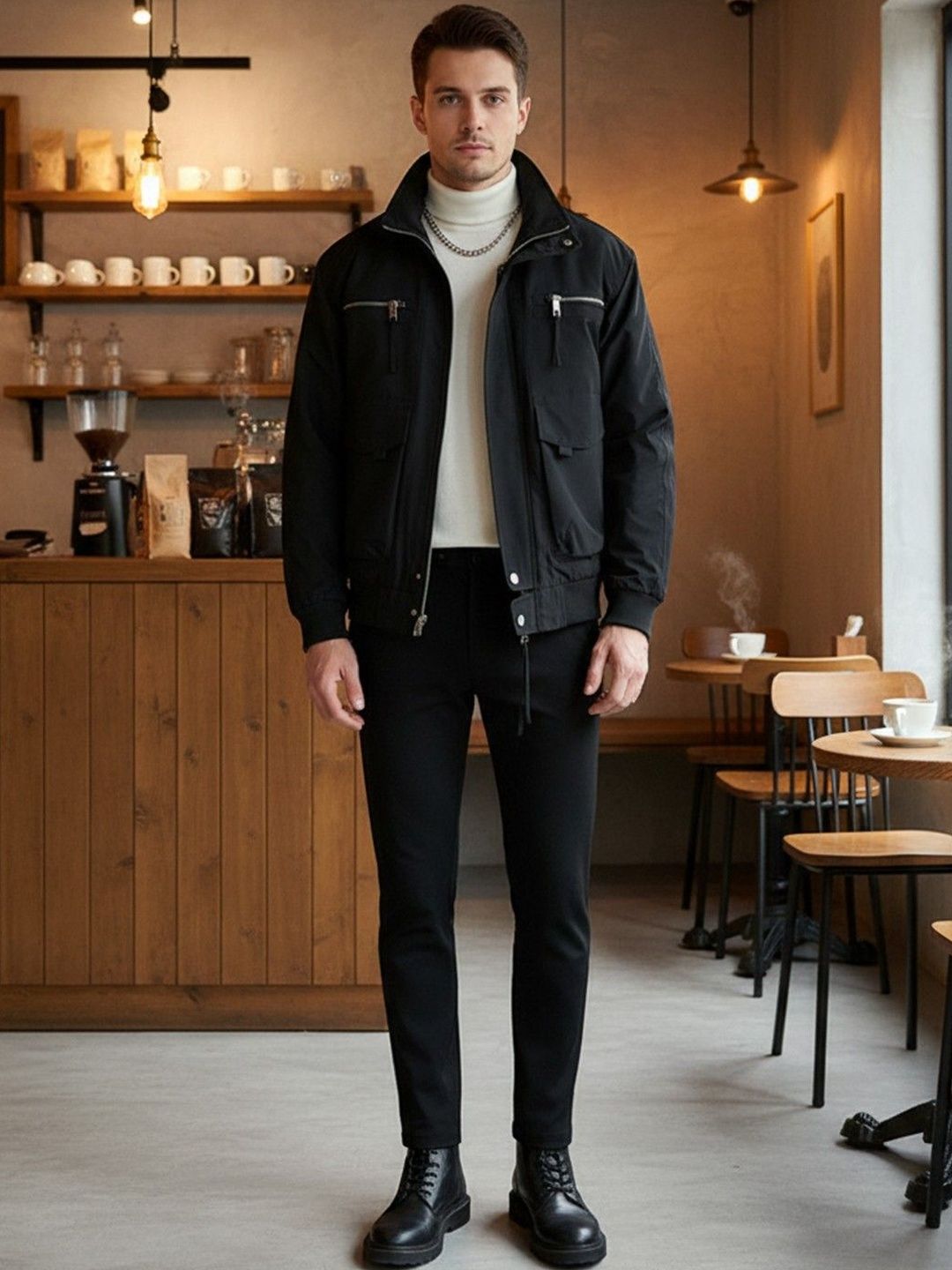 HERE&NOW Men Bomber Jacket