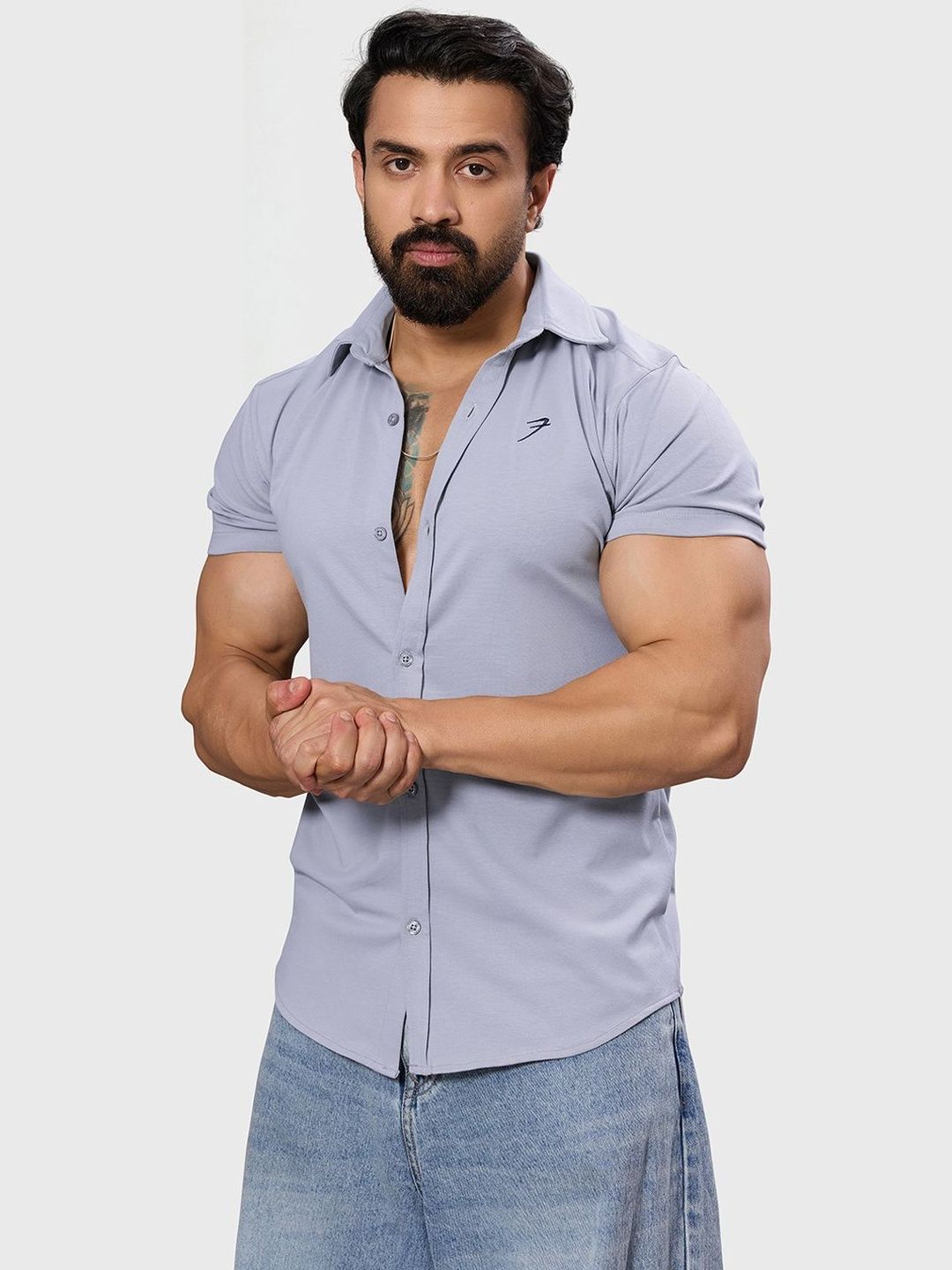 FUAARK Men Slim Fit Casual Shirt