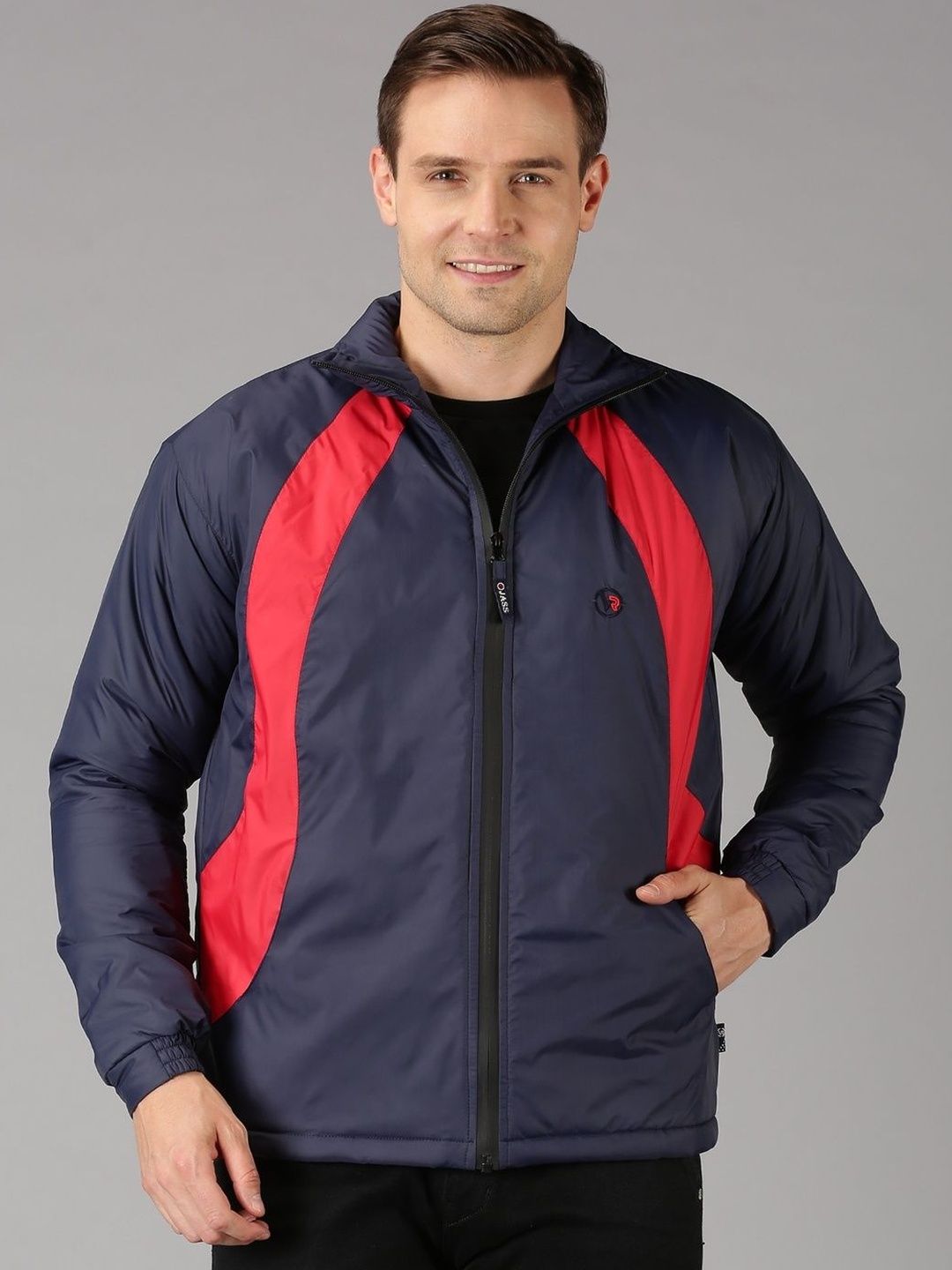 VROJASS Men Colourblocked Lightweight Puffer Jacket
