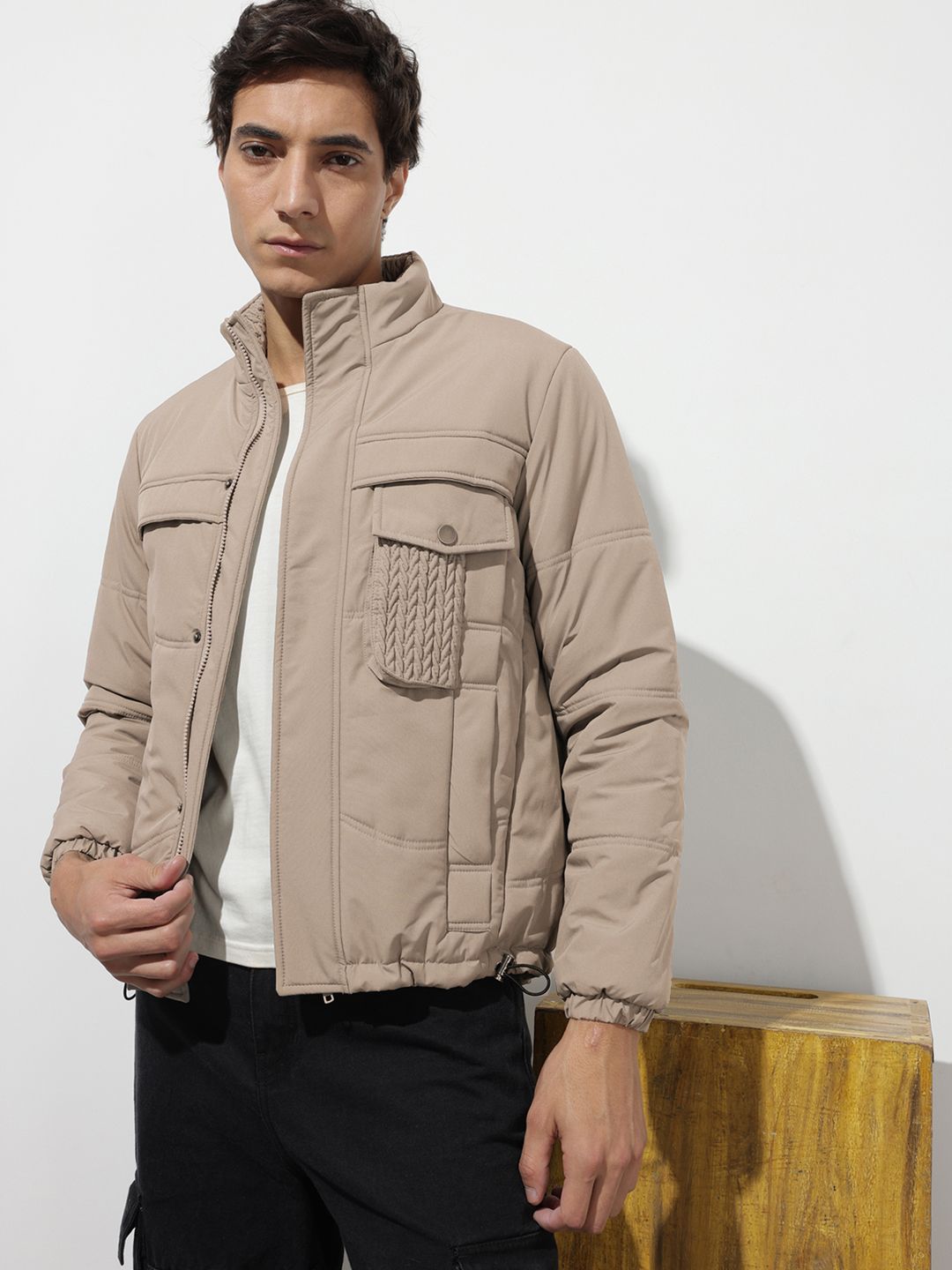 The Roadster Life Co. Stand Collar Padded Jacket