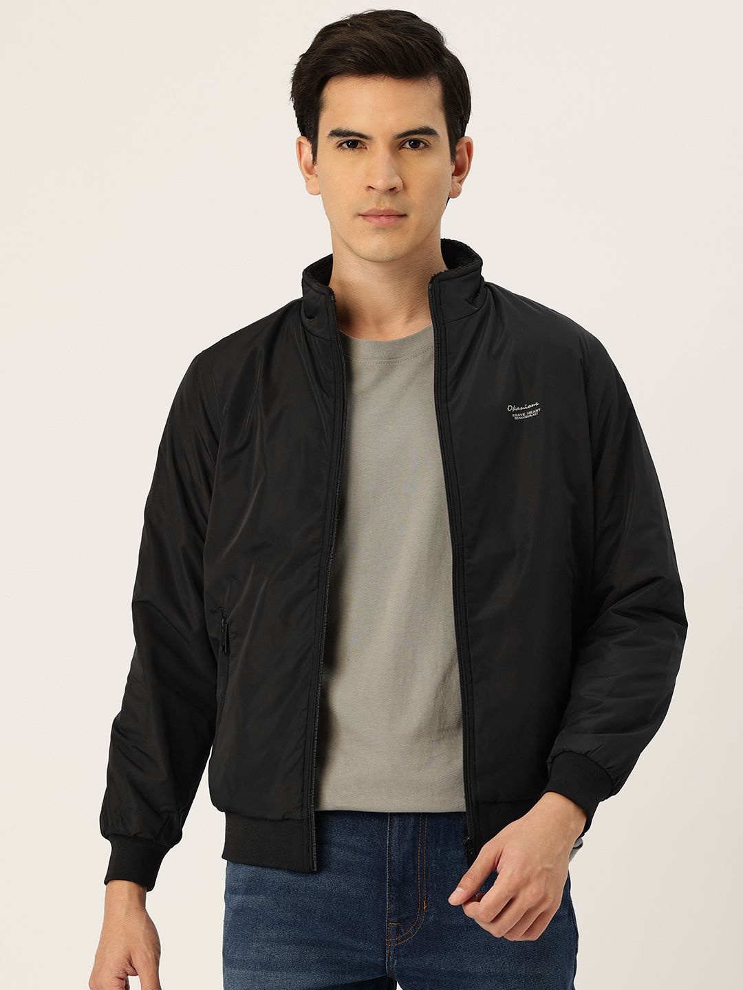 Okane Reversible Mock Collar Bomber Jacket