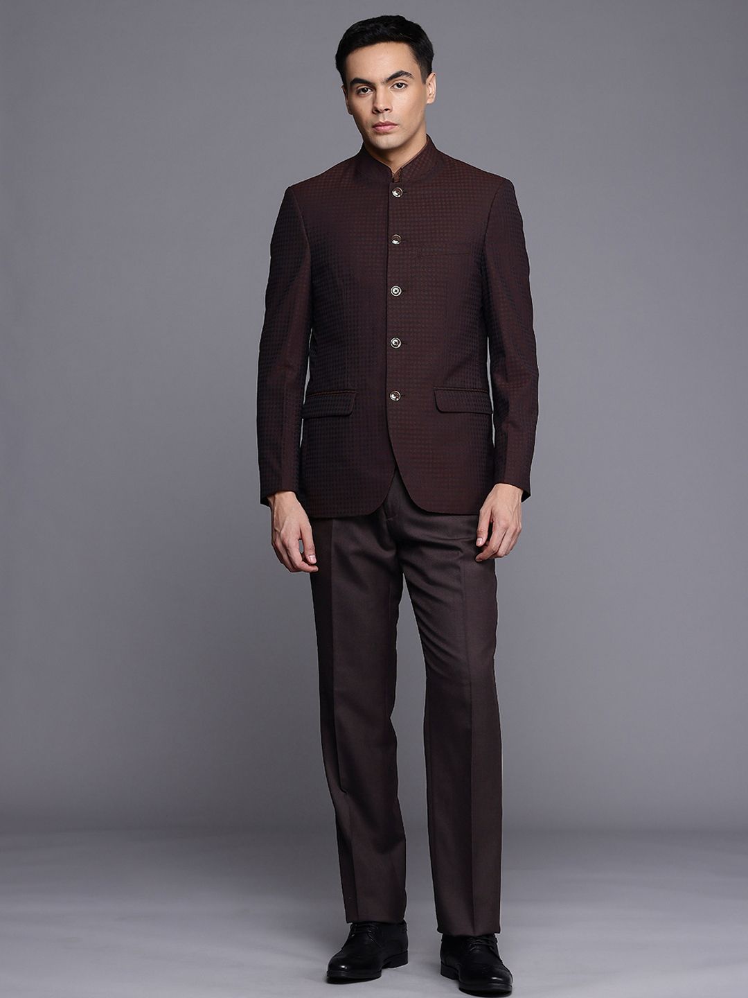 Raymond Raymond Men Contemporary Fit Self Design Jodhpuri 2-Piece Formal Suit