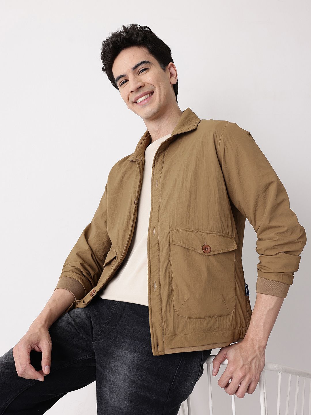Mast & Harbour Spread Collar Bomber Jacket