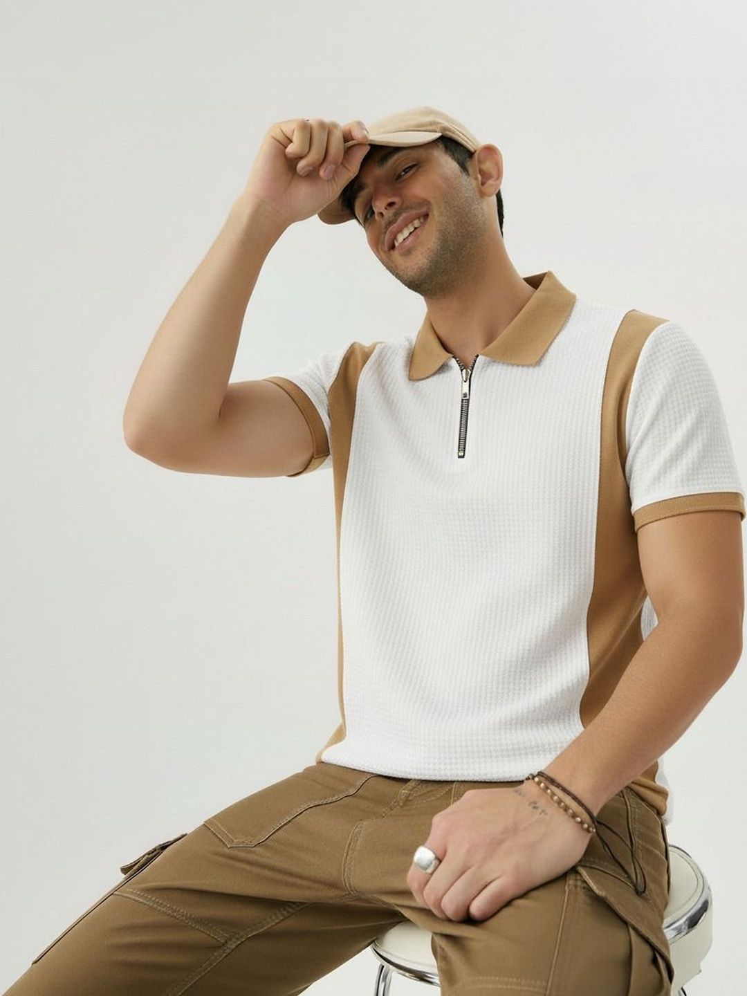 Try This Men Colourblocked Polo Collar 1 T-shirt