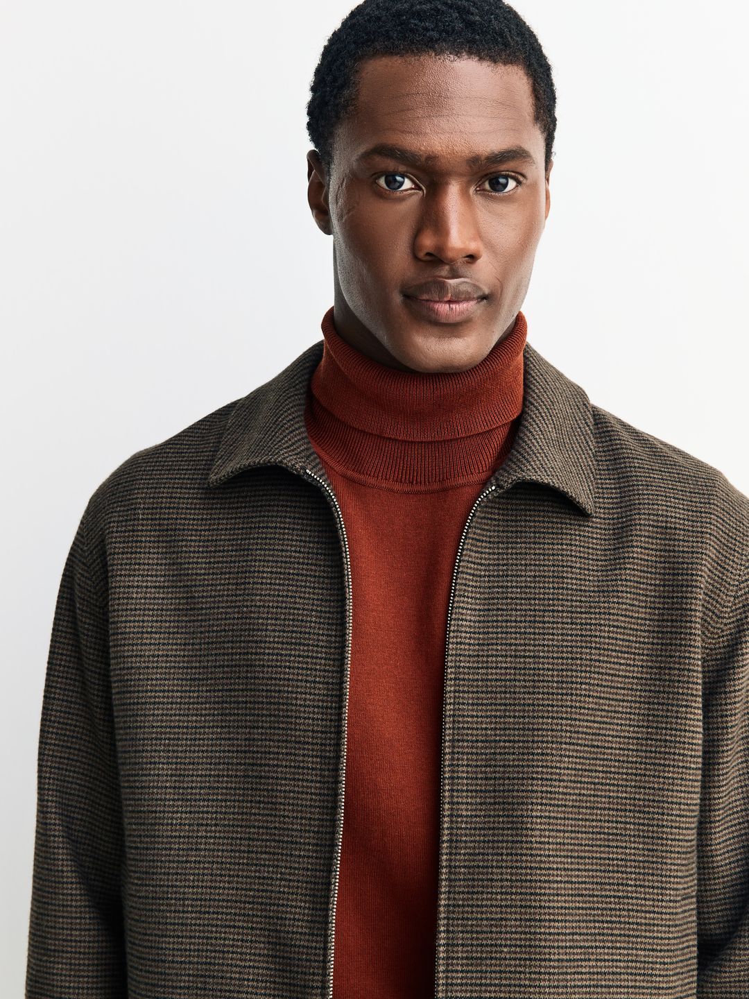 Buy NEXT Houndstooth Spread Collar Double Zipper Tailored Jacket