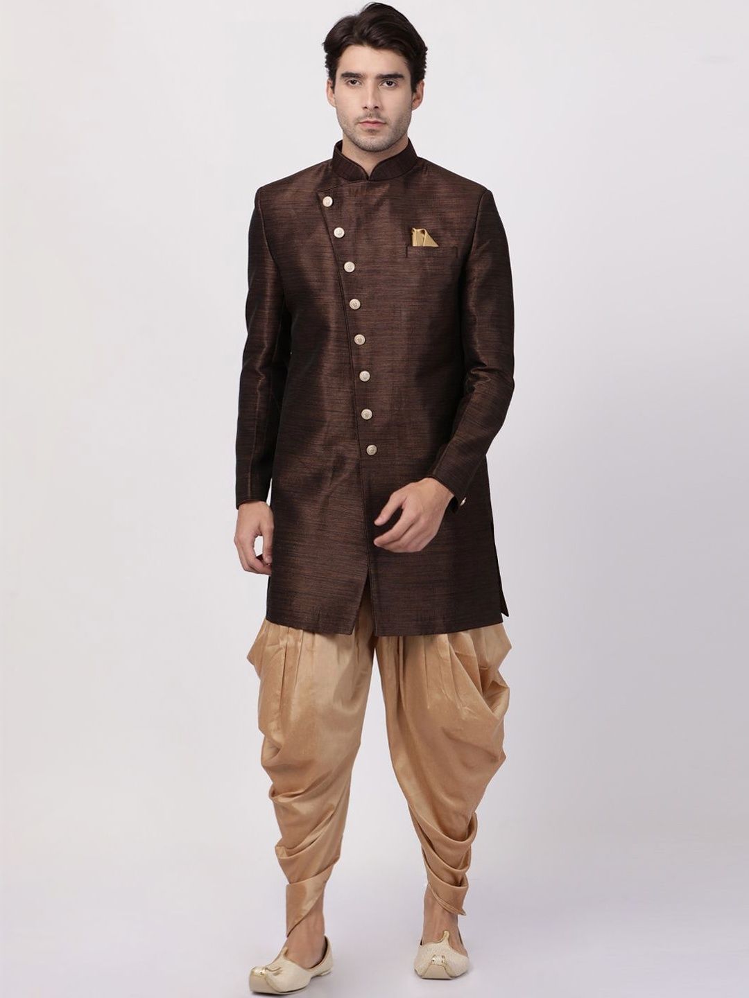 JBN Creation Mandarin Collared Sherwani