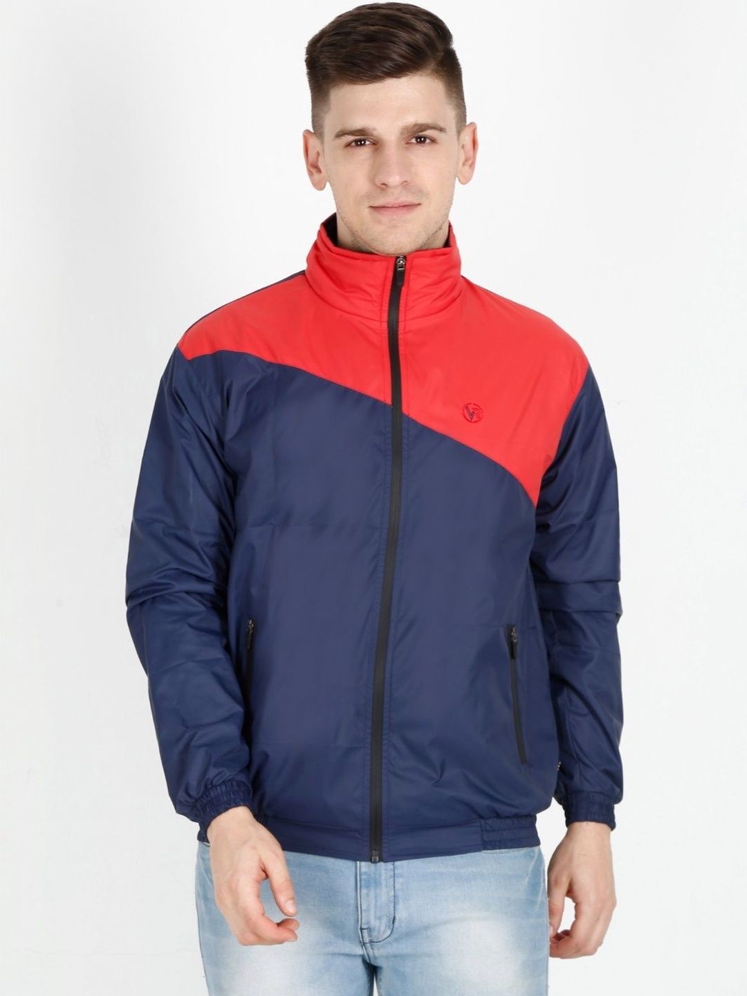 VROJASS Men Colourblocked Lightweight Sporty Jacket