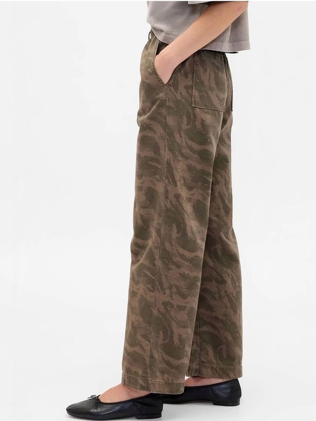 Camouflage Printed Cotton Clean Look Jeans