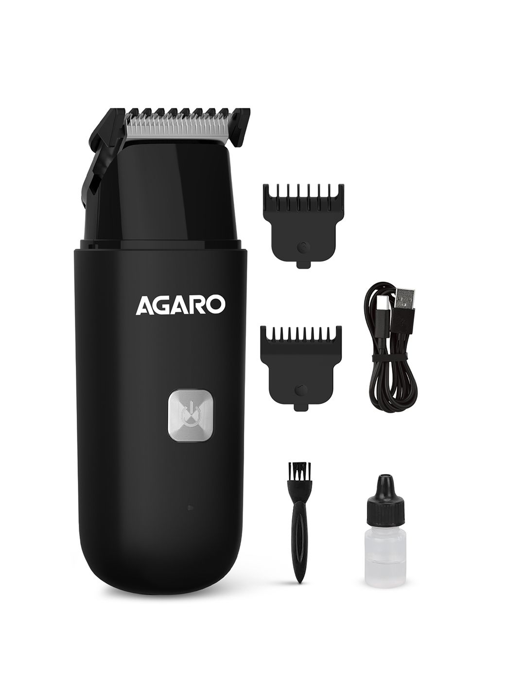 Agaro MT7007 Beard Trimmer with 2 Combs & 60 Min Run Time - Black
