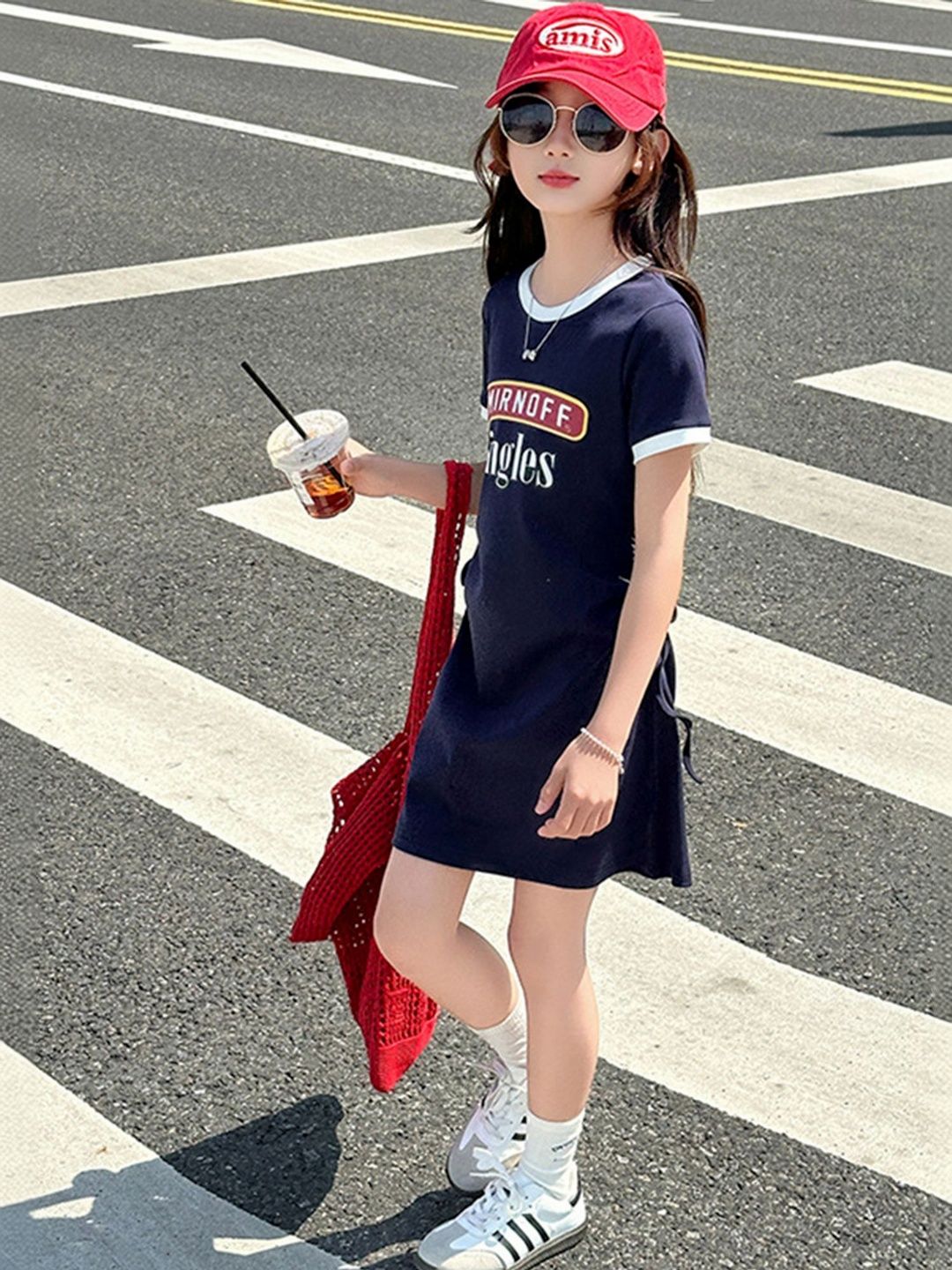 Buy LULU & SKY Print Cowl Neck A-Line Dress - Dresses for Girls
