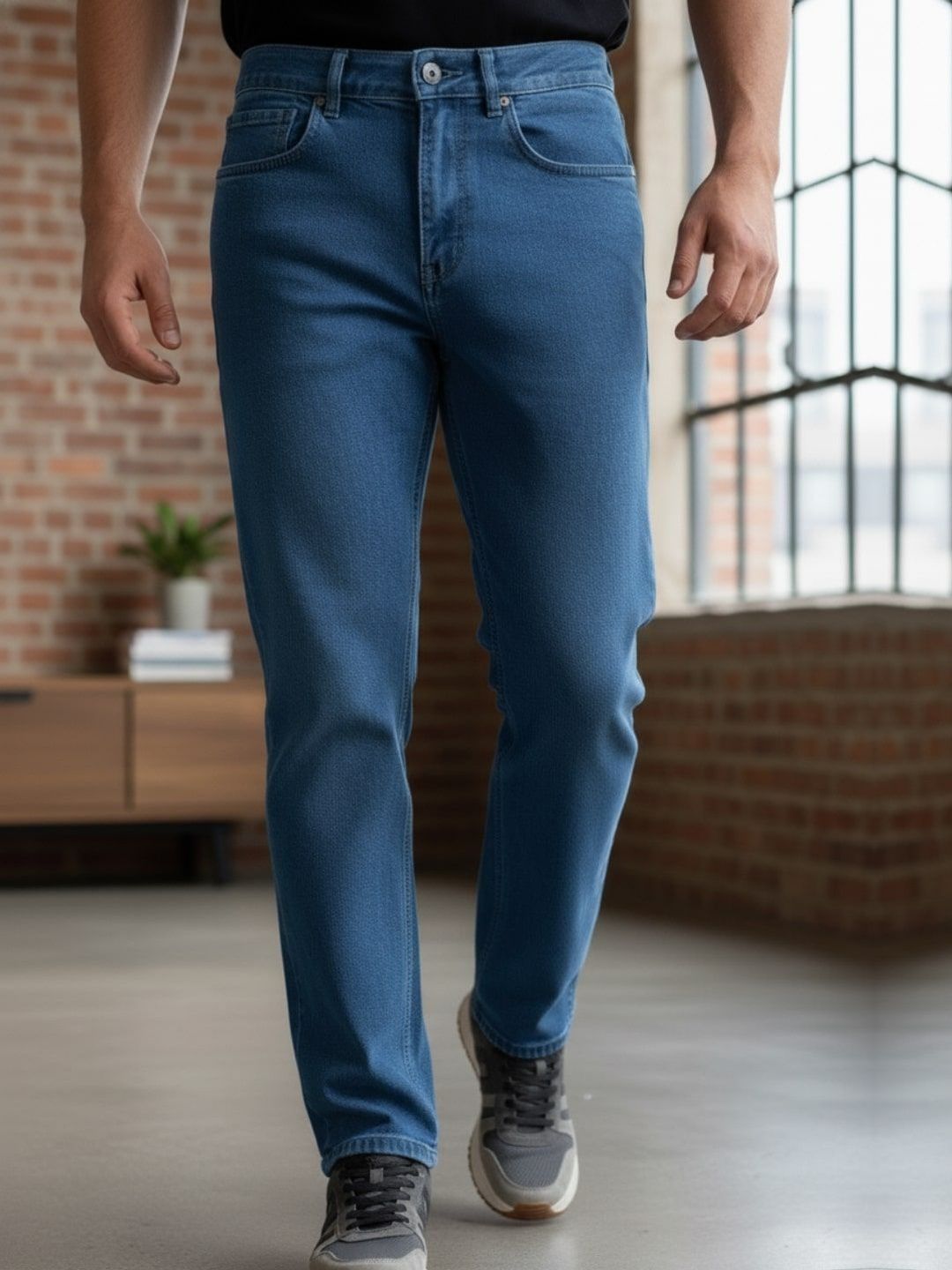 Rigo Men Comfort Regular Fit Mid-Rise Stretchable Jeans