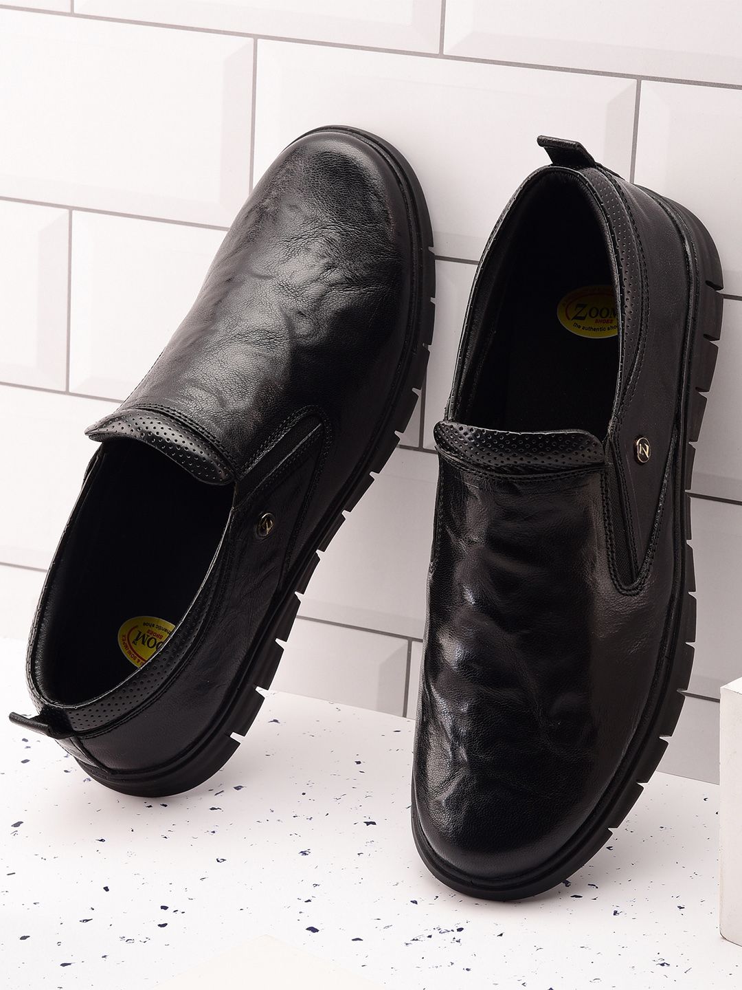 Zoom Shoes Men Leather Slip-On Formal Shoes