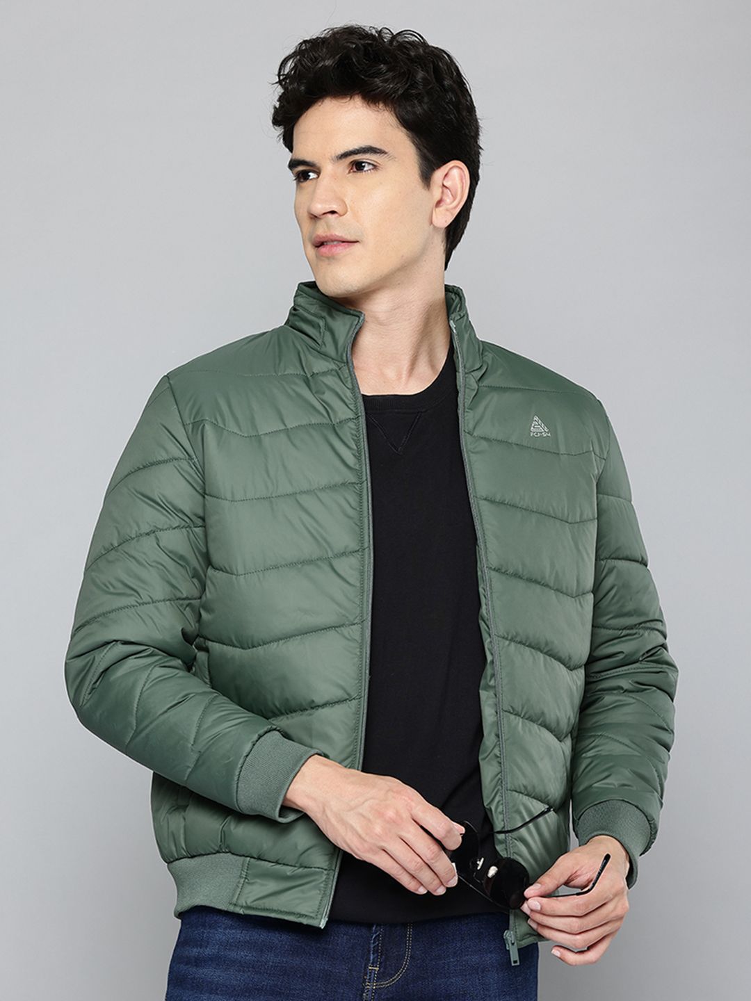 Fort Collins Mock Collar Padded Bomber Jacket