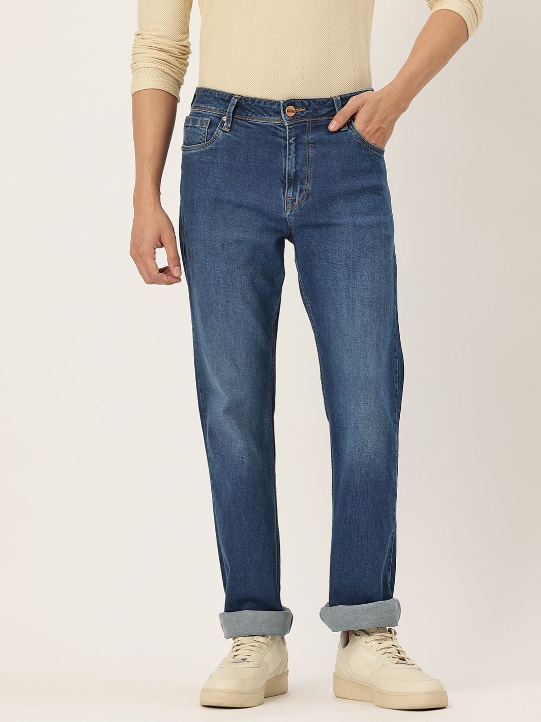 Integriti Men Light Fade Mid-Rise Stretchable Jeans