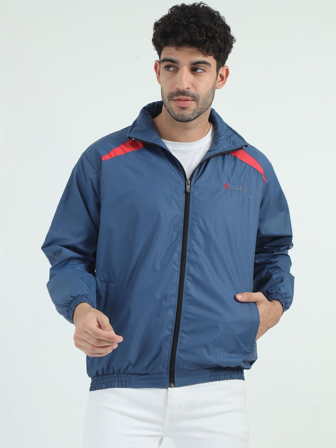VROJASS Men Colourblocked Lightweight Sporty Jacket