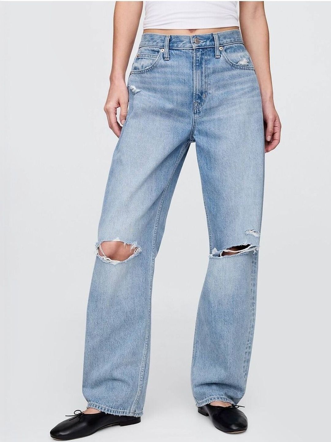 Ripped High Waist Jeans