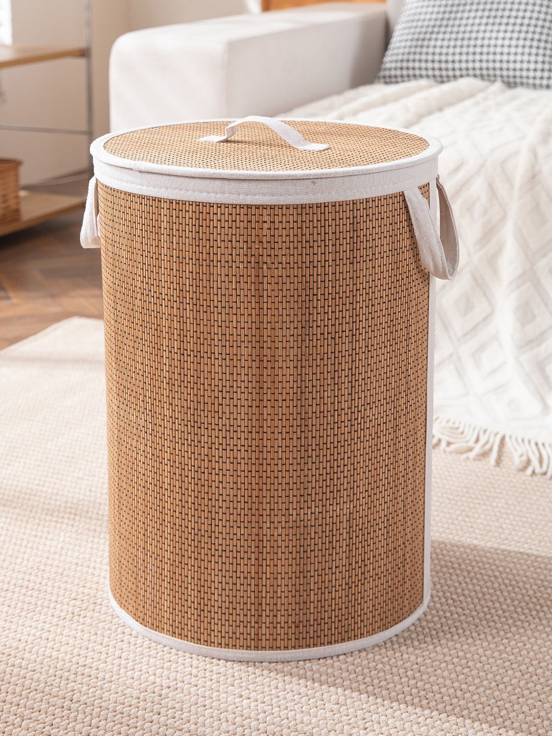 HOKIPO Beige Set of 1 Regular Multi-Utility Organisers