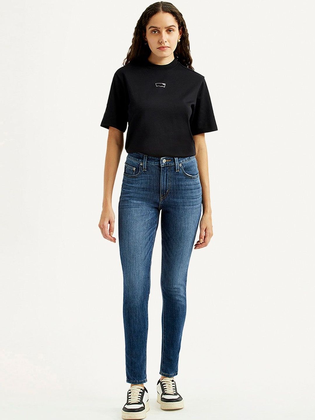 Blue Skinny Fit High Rise Jeans