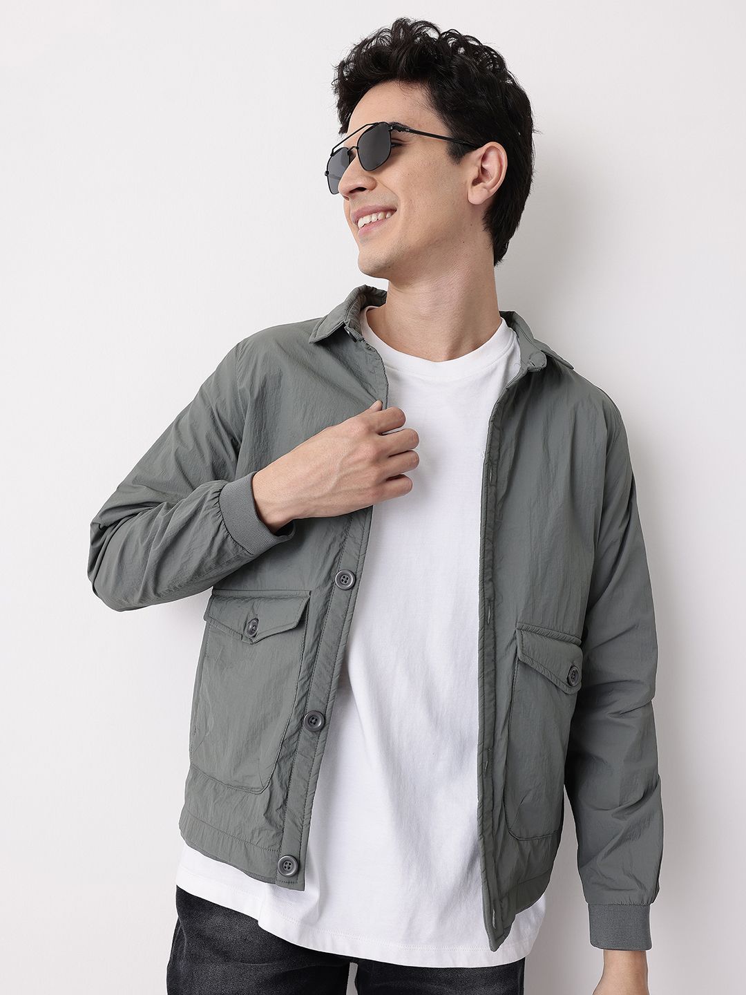 Mast & Harbour Spread Collar Bomber Jacket