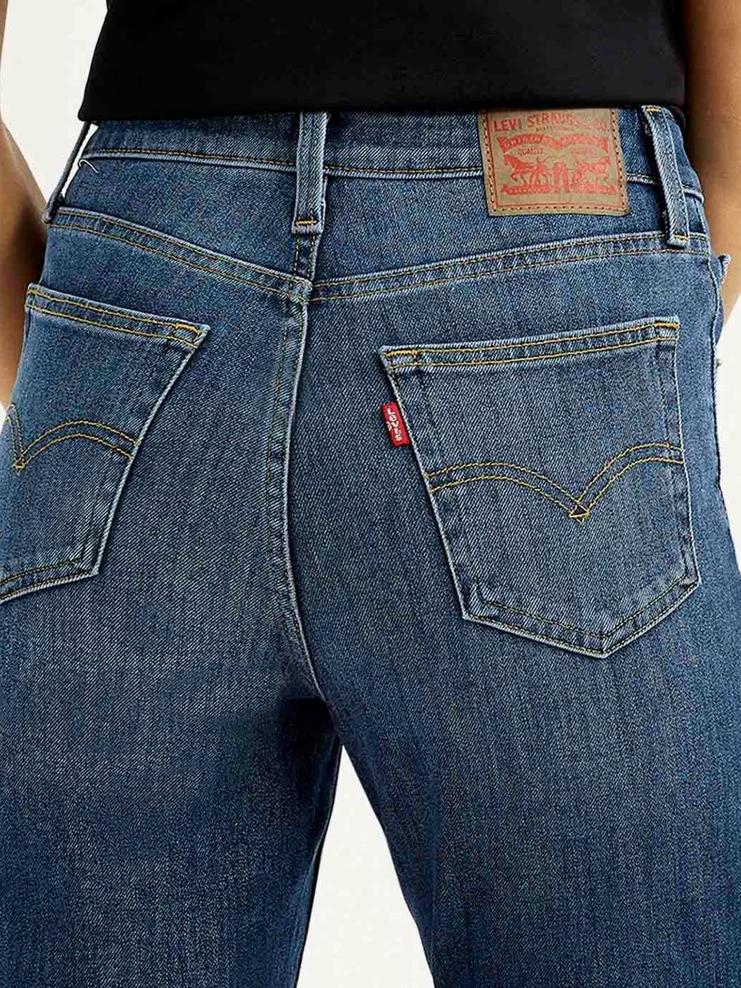 Blue Skinny Fit High Rise Jeans