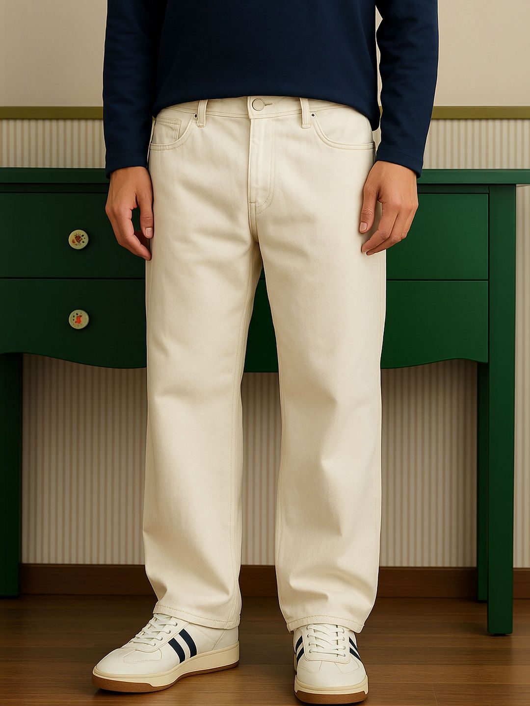 The Roadster Lifestyle Co Mid Rise Relaxed Fit Jeans