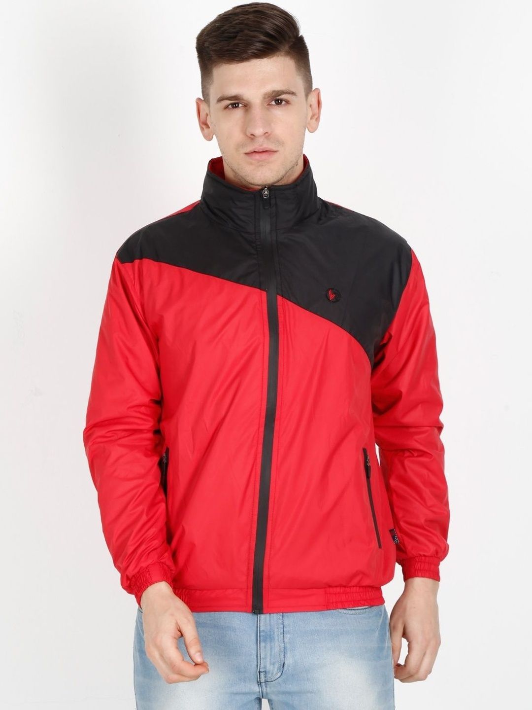 VROJASS Men Colourblocked Lightweight Sporty Jacket