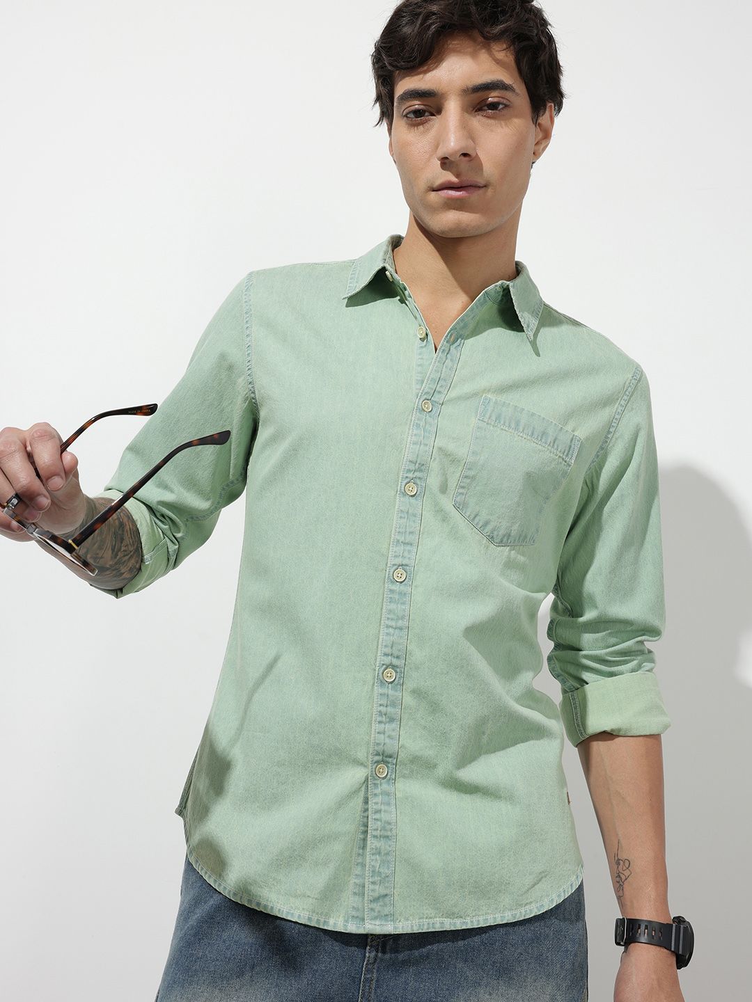 R.Code by The Roadster Life Co. Pure Cotton Casual Shirt