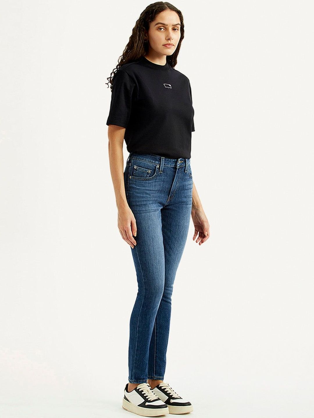 Blue Skinny Fit High Rise Jeans