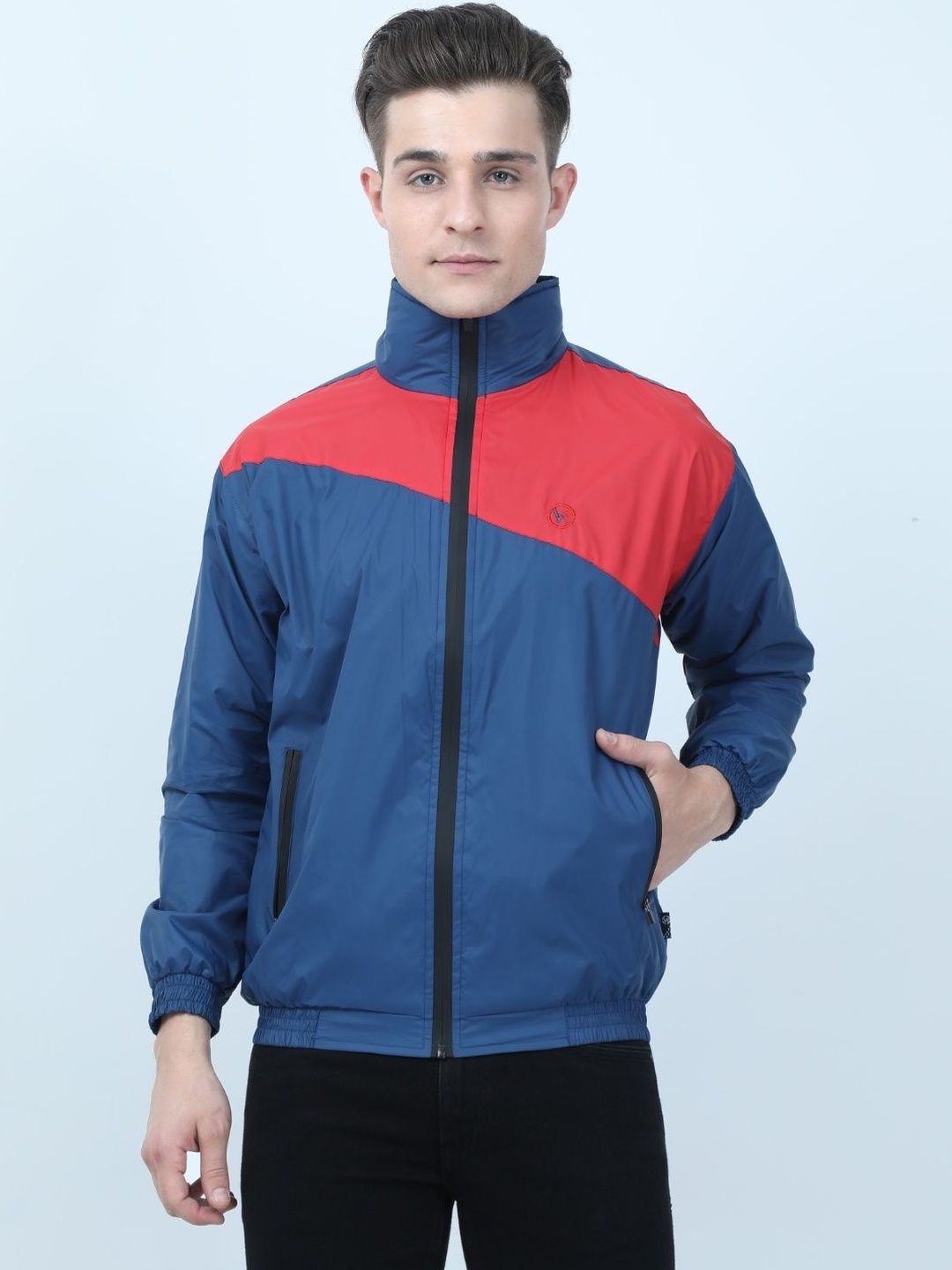 VROJASS Men Colourblocked Lightweight Sporty Jacket
