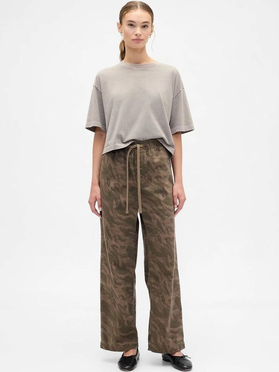 Camouflage Printed Cotton Clean Look Jeans