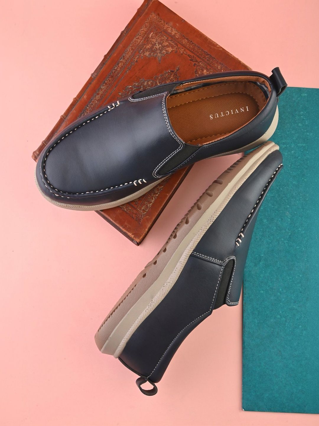 INVICTUS Men Round Toe Formal Slip On