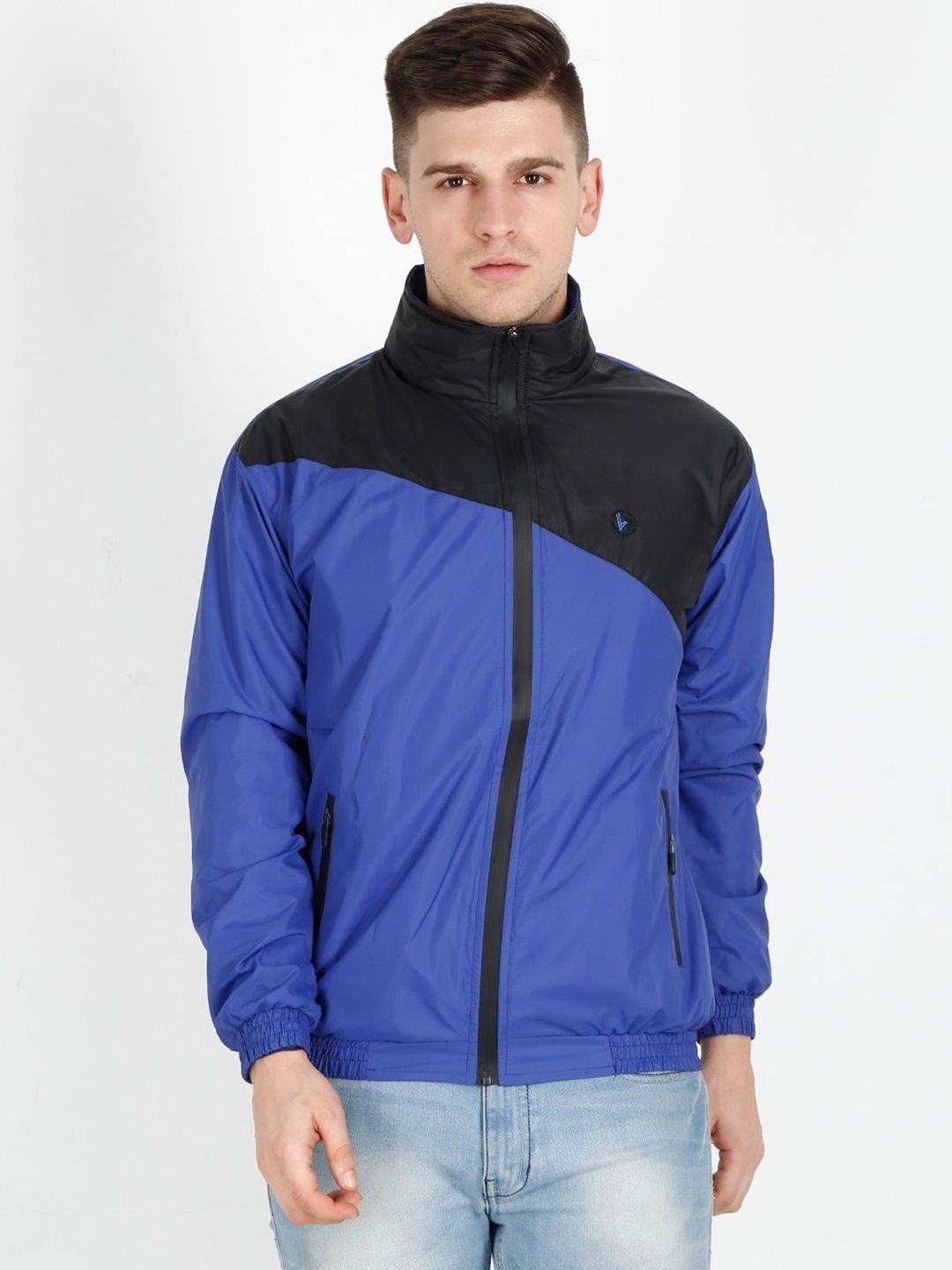 VROJASS Men Colourblocked Lightweight Sporty Jacket